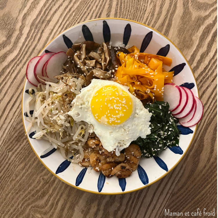 Bibimbap aux crevettes